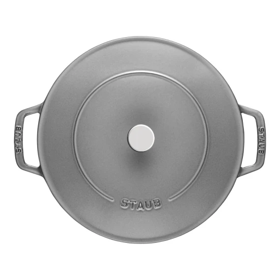 Staub Braisers | multifunkciós mély serpenyő kerek 24 cm  szürke 24 cm | kerek | öntöttvas | grafitszürke