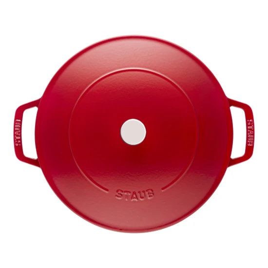 Staub Braisers | mély serpenyő fedővel 28 cm | kerek | öntöttvas | cherry