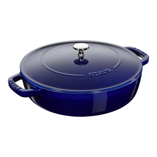Staub Braisers | univerzális serpenyő fedővel 24 cm | kerek | öntöttvas | sötétkék
