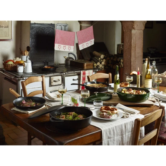 Staub Braisers | mély serpenyő fedővel 28 cm | kerek | öntöttvas | bazsalikomzöld