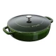 Staub Braisers | mély serpenyő fedővel 24 cm | kerek | öntöttvas | bazsalikomzöld