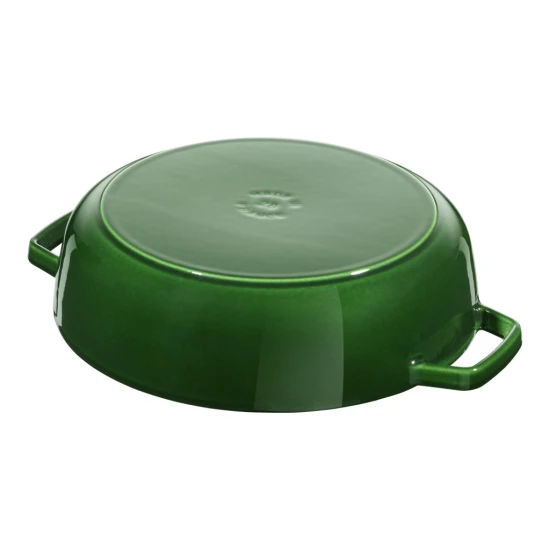 Staub Braisers | mély serpenyő fedővel 24 cm | kerek | öntöttvas | bazsalikomzöld