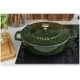 Staub Braisers | mély serpenyő fedővel 24 cm | kerek | öntöttvas | bazsalikomzöld