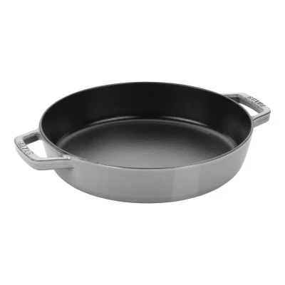Staub Pans | serpenyő két fogantyúval 20 cm | öntöttvas | grafitszürke | kerek