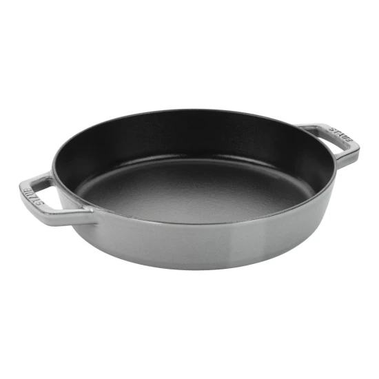 Staub Pans | serpenyő két fogantyúval 20 cm | öntöttvas | grafitszürke | kerek