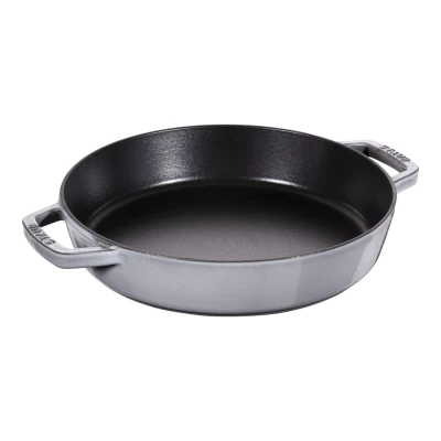 Staub Pans | serpenyő két fogantyúval 26 cm | öntöttvas | grafitszürke | kerek
