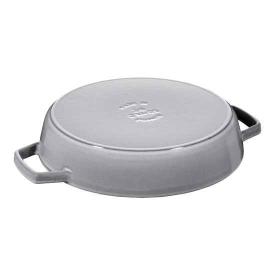 Staub Pans | serpenyő két fogantyúval 26 cm | öntöttvas | grafitszürke | kerek