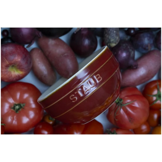 Staub kerámia | tál 14 cm | antikolt réz | kerámia