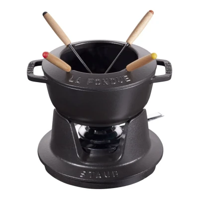 Staub Specialties | Fondü szett 16 cm | kerek | öntöttvas | fekete