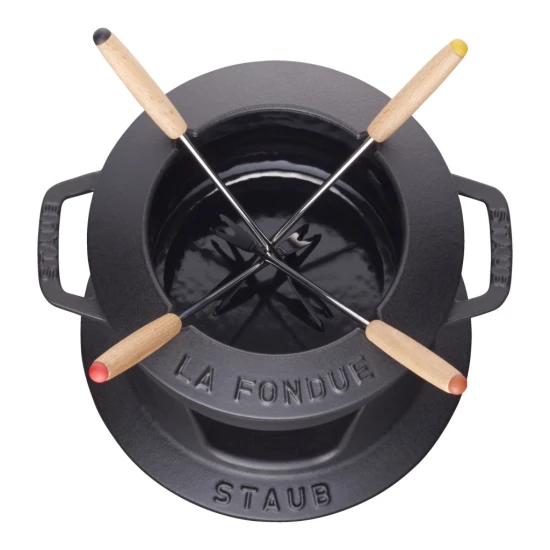 Staub Specialties | Fondü szett 16 cm | kerek | öntöttvas | fekete
