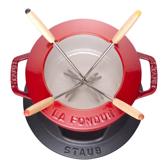 Staub Specialties | Fondü szett 16 cm | kerek | öntöttvas | cherry
