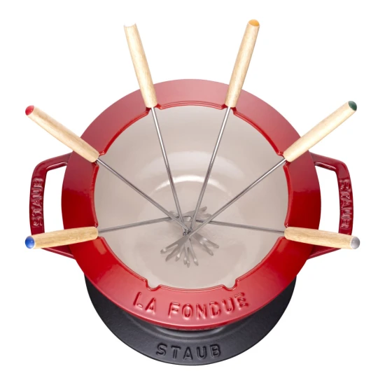 Staub Specialties | Fondü szett 20 cm | kerek | öntöttvas | cherry