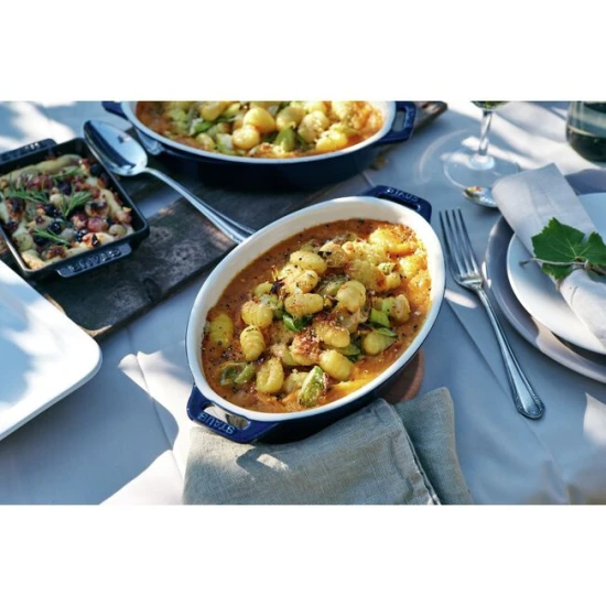 Staub sütőtál | kék | kerámia | ovális 28,2x17 cm