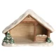 Nativity Stable with Snow gyerekágy kerámia  24 cm