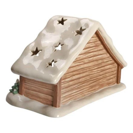 Nativity Stable with Snow gyerekágy kerámia  24 cm