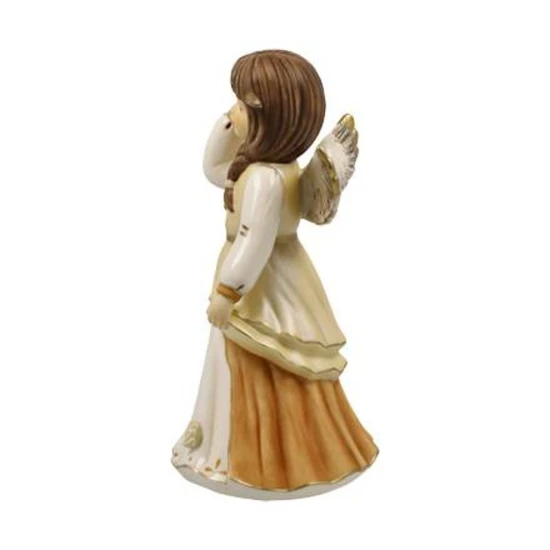 Dressed up for Christmas angyal kerámia  15.5 cm