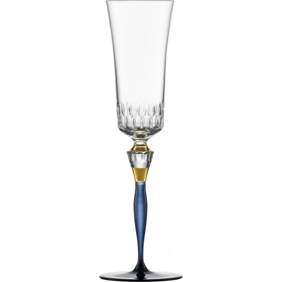 Eisch CHAMPAGNE EXCLUSIV pezsgőspohár kék díszhengerben 2,5dl 280 mm Eisch CHAMPAGNE EXCLUSIV pezsgőspohár kék díszhengerben 2,5dl 280 mm