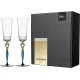 Eisch CHAMPAGNE EXCLUSIV 2 db pezsgőspohár kék díszdobozban  2,5dl 280 mm