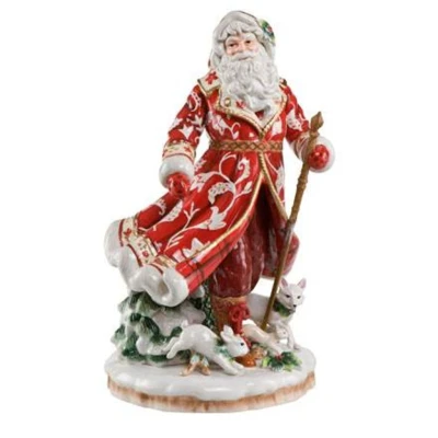 Santa in Red Coat figura kerámia  15.5 cm