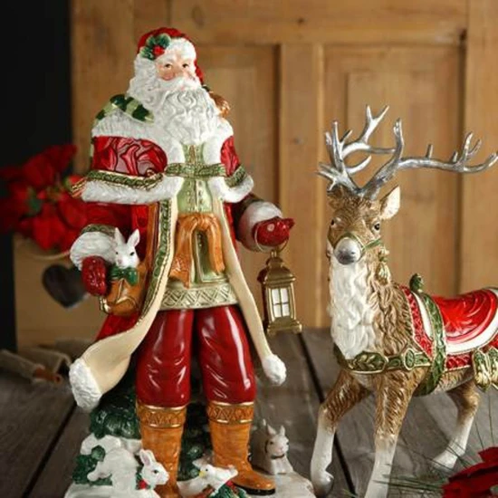 Santa with a gift figura kerámia  32.5 cm