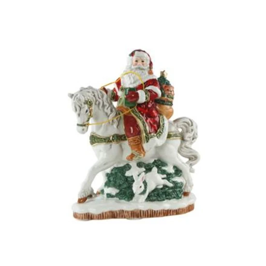 Santa on a horse figura kerámia  20 cm