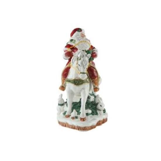 Santa on a horse figura kerámia  20 cm