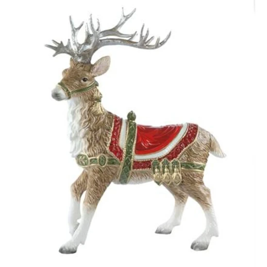 Reindeer with silver antlers figura kerámia  41 cm