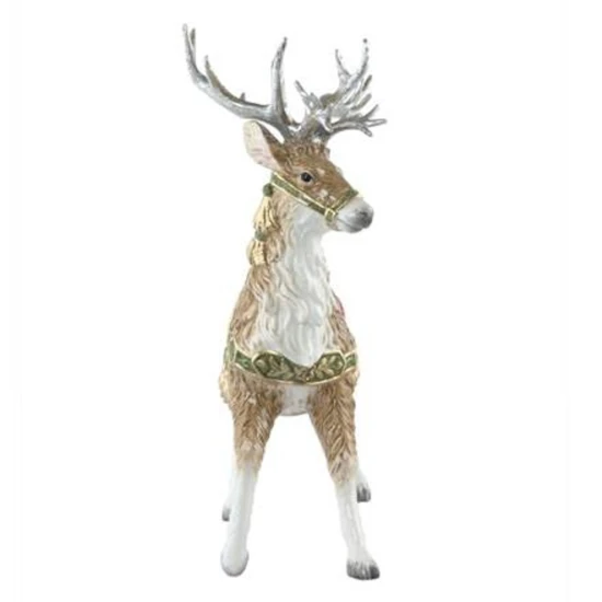 Reindeer with silver antlers figura kerámia  41 cm
