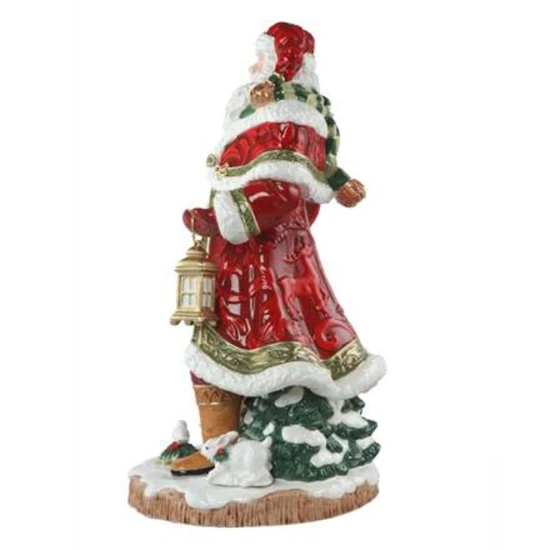 Santa with a lantern figura kerámia  49 cm
