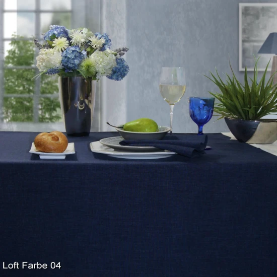 Sander Loft asztalterítő 150 x 300 cm tengerészkék