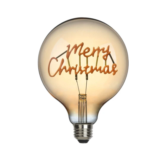 MERRY CHRISTMAS LED-izzószál - villanykörte 17,6 cm