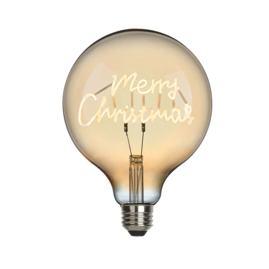 MERRY CHRISTMAS LED-izzószál - villanykörte 17,6 cm