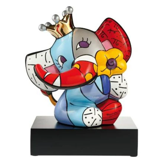 Romero Britto Spring Elephant figura porcelán  33.5 cm