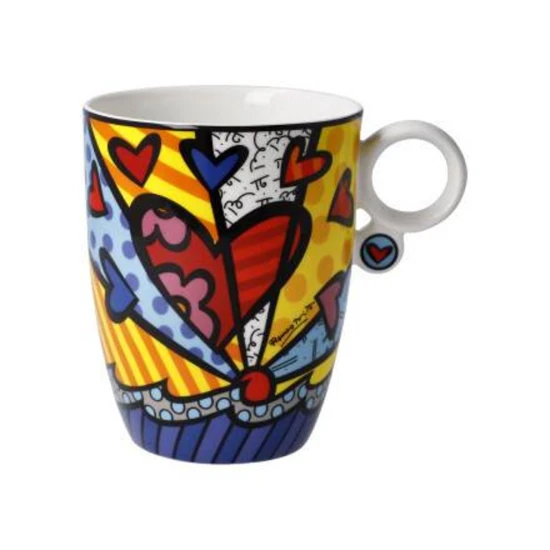 Romero Britto A New Day művészi csésze csontporcelán  0,4l
