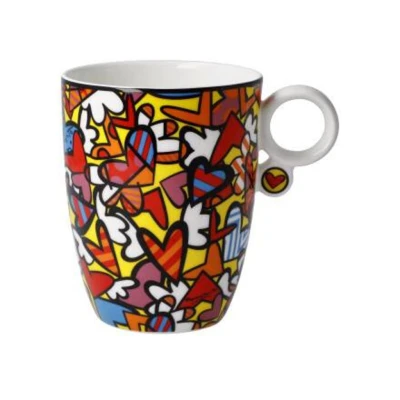 Romero Britto All We Need is Love művészi csésze csontporcelán  0,4l