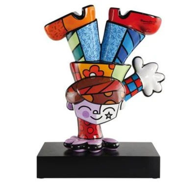 Romero BRITTO Dancing Boy figura porcelán Limited Edition 47.5 cm