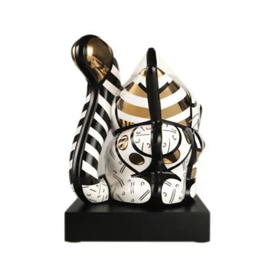 Romero Britto Golden Cat figura porcelán Limited Edition 31 cm