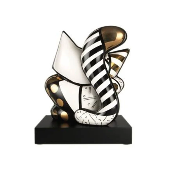 Romero Britto Golden Cat figura porcelán Limited Edition 31 cm