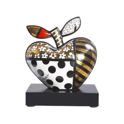 Romero Britto Golden Big Apple figura porcelán  18 cm