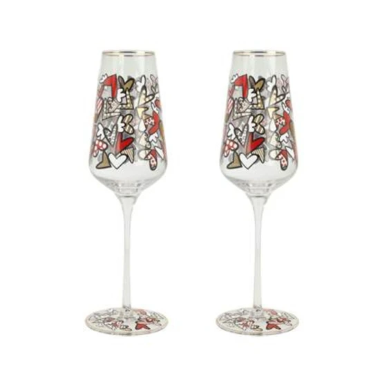 Britto- All We Need Is Love pezsgőspohár üveg 0,1l 23.5 cm