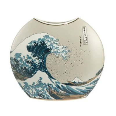 Katsushika Hokusai - The Great Wave váza porcelán  30 cm