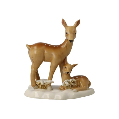 Figurine Deer in the Snow 14 cm