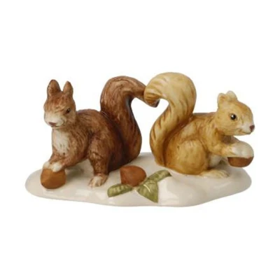 Squirrels on a Food Hunt figura kerámia   4 cm