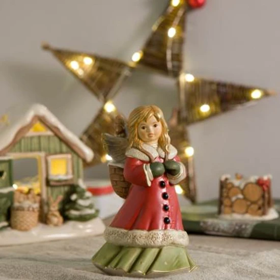 Walk in the woods angyal kerámia zenélő 15 cm