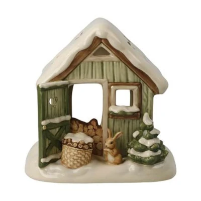 Winter Cabin figura kerámia  15.5 cm