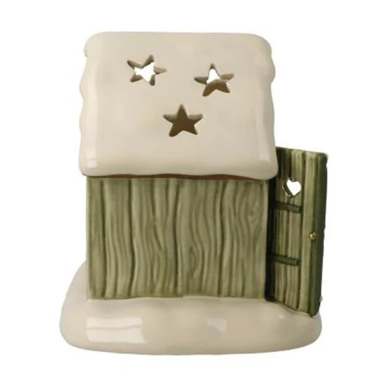 Winter Cabin figura kerámia  15.5 cm