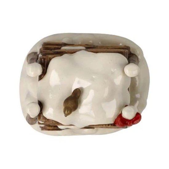 Téli tűzifa-rakás kerámia  5.5 cm