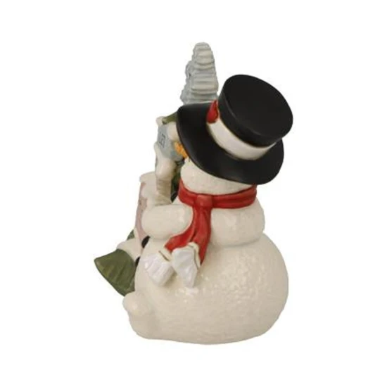 Snowman - Let it Snow figura kerámia  12 cm