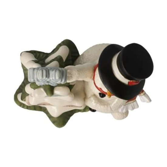 Snowman - Let it Snow figura kerámia  12 cm