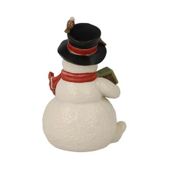 Snowman -Moving into Winters Home figura kerámia  13.5 cm